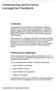 Implementing performance management feedback