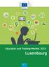 Education and Training Monitor 2015. Luxembourg. Education and Training