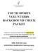 YOUTH SPORTS VOLUNTEERS BACKGROUND CHECK PACKET