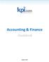 Accounting & Finance. Guidebook