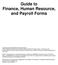 Guide to Finance, Human Resource, and Payroll Forms