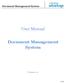 User Manual. Document Management System