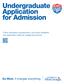Undergraduate Application for Admission