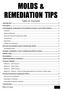 MOLDS & REMEDIATION TIPS