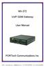 MV-372. VoIP GSM Gateway. User Manual