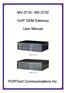 MV-3716 / MV-3732. VoIP GSM Gateway. User Manual