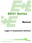 EE31 Series. Manual. Logger & Visualisation Software. BA_EE31_VisuLoggerSW_01_eng // Technical data are subject to change V1.0