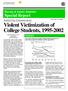 Violent Victimization of College Students, 1995-2002