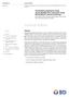 Technical Bulletin. Standardizing Application Setup Across Multiple Flow Cytometers Using BD FACSDiva Version 6 Software. Abstract