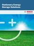 Stationary Energy Storage Solutions 3. Stationary Energy Storage Solutions