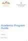 Academic Program Guide. Fall 2015. www.ritz.edu