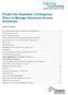 Predict the Expected: Contingency Plans to Manage Advanced Access Schedules Table of Contents