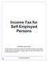 Income Tax for Self-Employed Persons