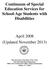 Continuum of Special Education Services for School-Age Students with Disabilities. April 2008 (Updated November 2013)