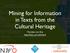 Mining for Information in Texts from the Cultural Heritage. Marieke van Erp http://ticc.uvt.nl/mitch