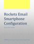 Rockets Email Smartphone Configuration. Spring 2012 Edition