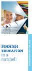 education in finland Finnish education in a nutshell