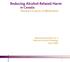 Reducing Alcohol-Related Harm