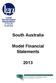 South Australia. Model Financial Statements