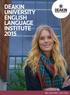 DEAKIN UNIVERSITY ENGLISH LANGUAGE INSTITUTE 2015