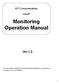 Monitoring Operation Manual