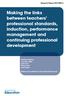 Making the links between teachers' professional standards, induction, performance management and continuing professional development