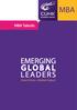 MBA Talents EMERGING G L O B A L LEAD E R S. Asian Focus Global Impact