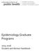 Epidemiology Graduate Programs