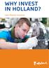 WHY INVEST IN HOLLAND? Labor Market Inventory