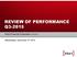 REVIEW OF PERFORMANCE Q3-2015
