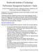 Wentworth Institute of Technology Performance Management Employee s Guide