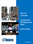 City of Toronto. Congestion Management Plan OCTOBER 2013