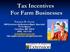 Tax Incentives For Farm Businesses