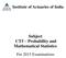Institute of Actuaries of India Subject CT3 Probability and Mathematical Statistics