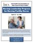 Nursing Leadership Program for Nursing Facility Nurses