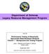 Department of Defense Legacy Resource Management Program
