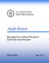 Audit Report. Management of Naval Reactors' Cyber Security Program