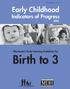 Early Childhood Indicators of Progress. Minnesota s Early Learning Guidelines for. Birth to 3