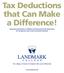 Tax Deductions that Can Make a Difference!