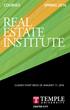 COURSES SPRING 2016 REAL ESTATE INSTITUTE