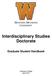 Interdisciplinary Studies Doctorate. Graduate Student Handbook