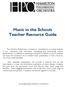 Music in the Schools Teacher Resource Guide