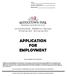 APPLICATION FOR EMPLOYMENT