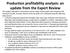 Production profitability analysis: an update from the Expert Review