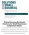 Online Business Continuity Solutions for Small Businesses Comparison Report: A Sampling of Online Business Continuity, Disaster Recovery, and Backup