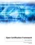 Open Certification Framework. Vision Statement