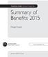 Summary of Benefits 2015