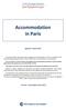 Accommodation in Paris