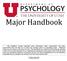 Major Handbook. Psychology Advising Center