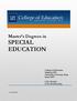 Master s Degrees in SPECIAL EDUCATION